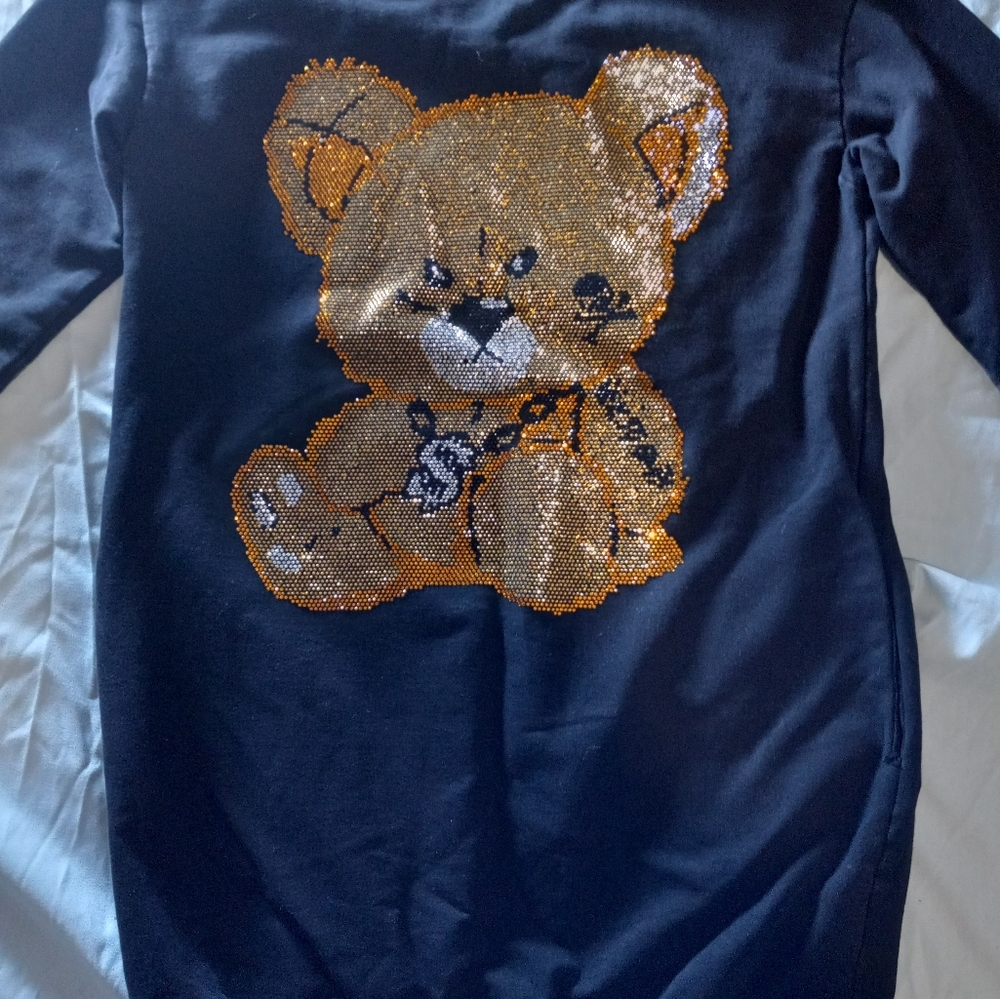 Teddy Bear beaded sweatshirt